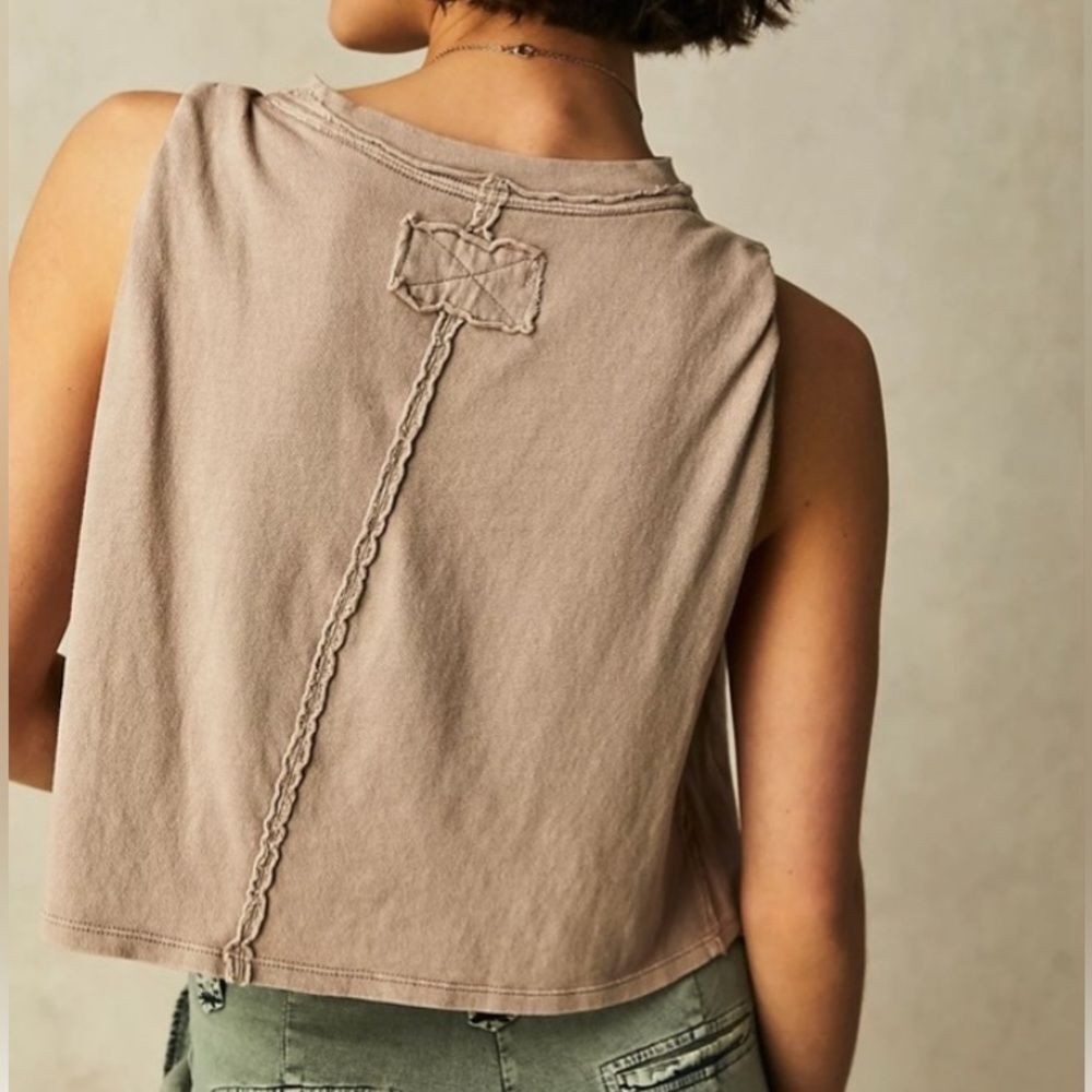 NWT Free People We The Free Tied Up Muscle Tee Size XL - Picture 11 of 13
